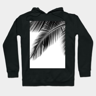 Palms print, Scandinavian, Nordic, Black and white, Tropical print, Scandinavian art, Modern art, Wall art, Print, Minimalistic, Modern Hoodie